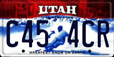 UT license plate C454CR