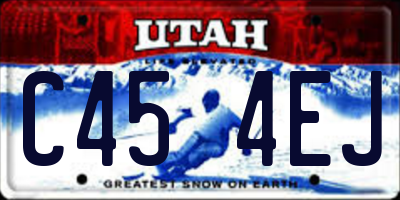 UT license plate C454EJ
