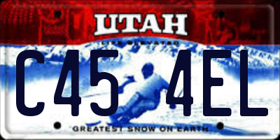 UT license plate C454EL