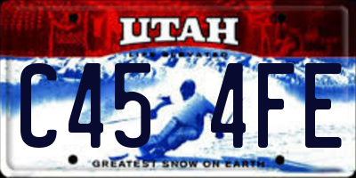 UT license plate C454FE