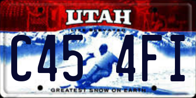 UT license plate C454FI