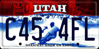 UT license plate C454FL