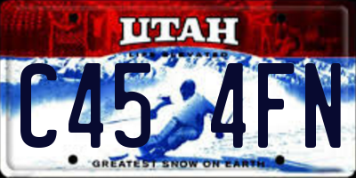 UT license plate C454FN
