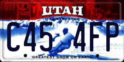 UT license plate C454FP
