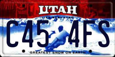 UT license plate C454FS