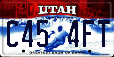 UT license plate C454FT