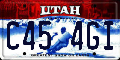 UT license plate C454GI