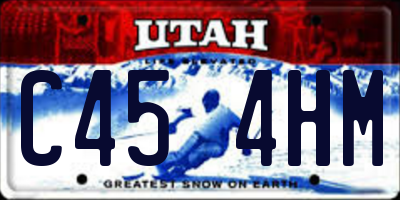 UT license plate C454HM