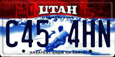 UT license plate C454HN