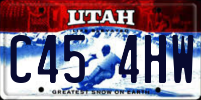 UT license plate C454HW