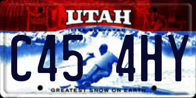 UT license plate C454HY