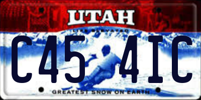 UT license plate C454IC