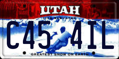 UT license plate C454IL