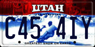 UT license plate C454IY