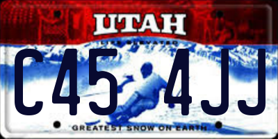 UT license plate C454JJ