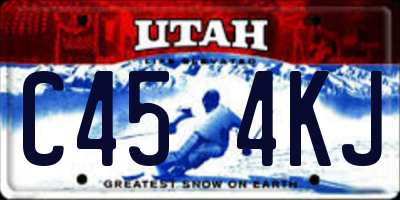 UT license plate C454KJ