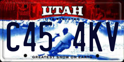 UT license plate C454KV