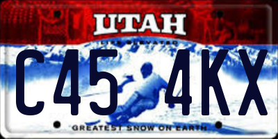UT license plate C454KX