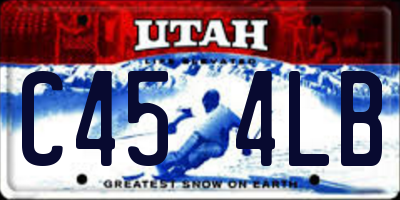 UT license plate C454LB