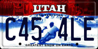 UT license plate C454LE