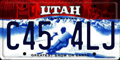 UT license plate C454LJ