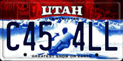UT license plate C454LL