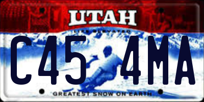UT license plate C454MA