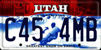 UT license plate C454MB