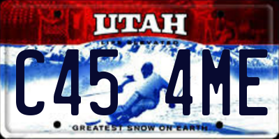 UT license plate C454ME