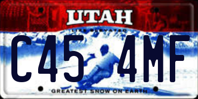 UT license plate C454MF