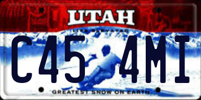UT license plate C454MI