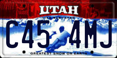 UT license plate C454MJ