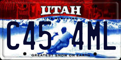 UT license plate C454ML
