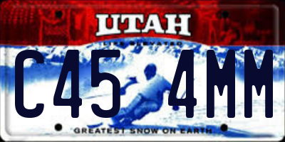 UT license plate C454MM