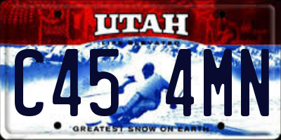 UT license plate C454MN