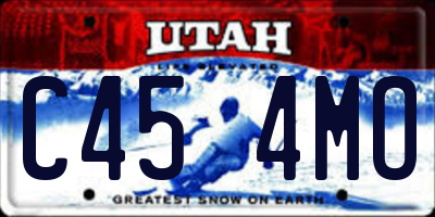 UT license plate C454MO