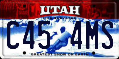 UT license plate C454MS