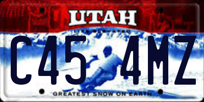 UT license plate C454MZ