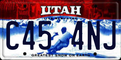 UT license plate C454NJ