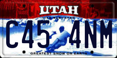 UT license plate C454NM