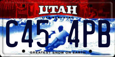 UT license plate C454PB