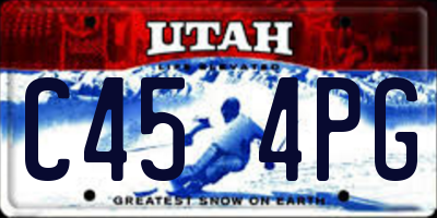 UT license plate C454PG
