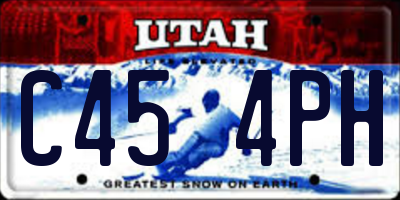 UT license plate C454PH