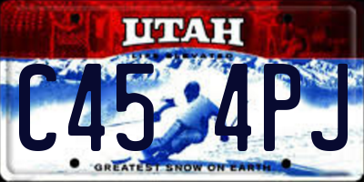 UT license plate C454PJ