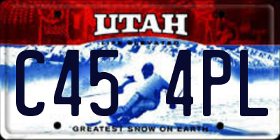 UT license plate C454PL