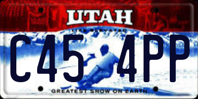 UT license plate C454PP