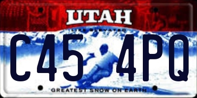 UT license plate C454PQ