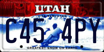 UT license plate C454PY
