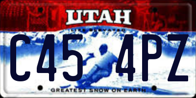 UT license plate C454PZ