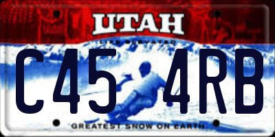 UT license plate C454RB